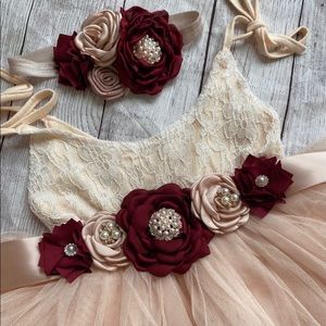 Champagne Flower girl dress